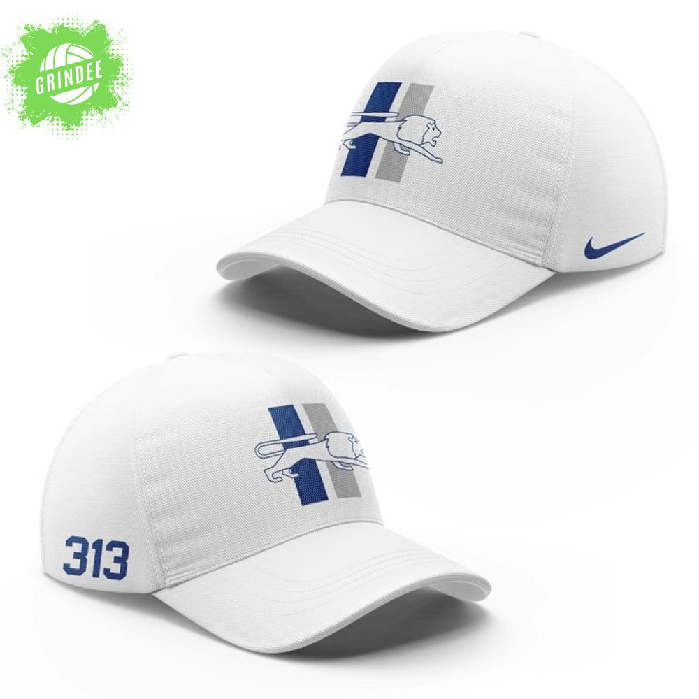 Men's Nike White "Detroit Lions 313 Grit" Hoodie Men's Nike White "Detroit Lions 313 Grit" Hoodie