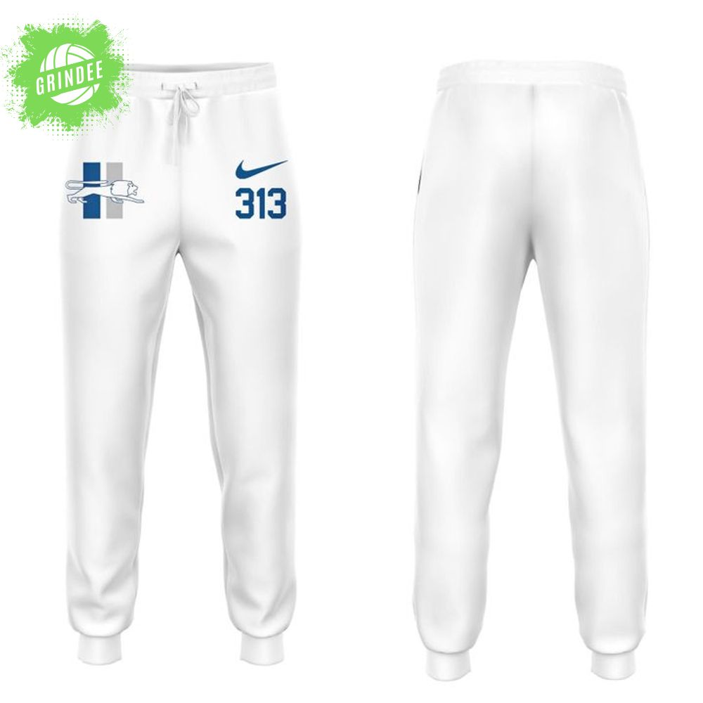 Men's Nike White "Detroit Lions 313 Grit" Hoodie Men's Nike White "Detroit Lions 313 Grit" Hoodie