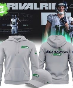 Men’s Seattle Seahawks Nike Gray 2025 Rivalries Collection Sideline Full-Hoodie