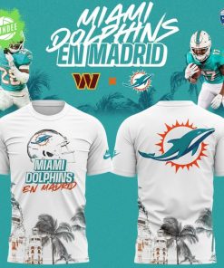 Miami Dolphins 2025 NFL Madrid game “Dolphins En Madrid” T-shirt – White
