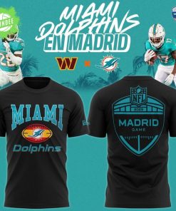 Miami Dolphins 2025 NFL Madrid game T-shirt – Black