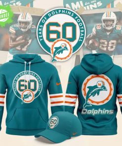 Miami Dolphins 60th Anniversary Celebration Hoodie 2025