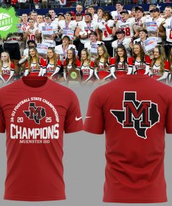 Muenster Champions🏆𝟐𝐀-𝐃𝟐 𝐅𝐨𝐨𝐭𝐛𝐚𝐥𝐥 𝐂𝐡𝐚𝐦𝐩𝐢𝐨𝐧𝐬𝐡𝐢𝐩 2025 T-Shirt Combo Red T-shirt