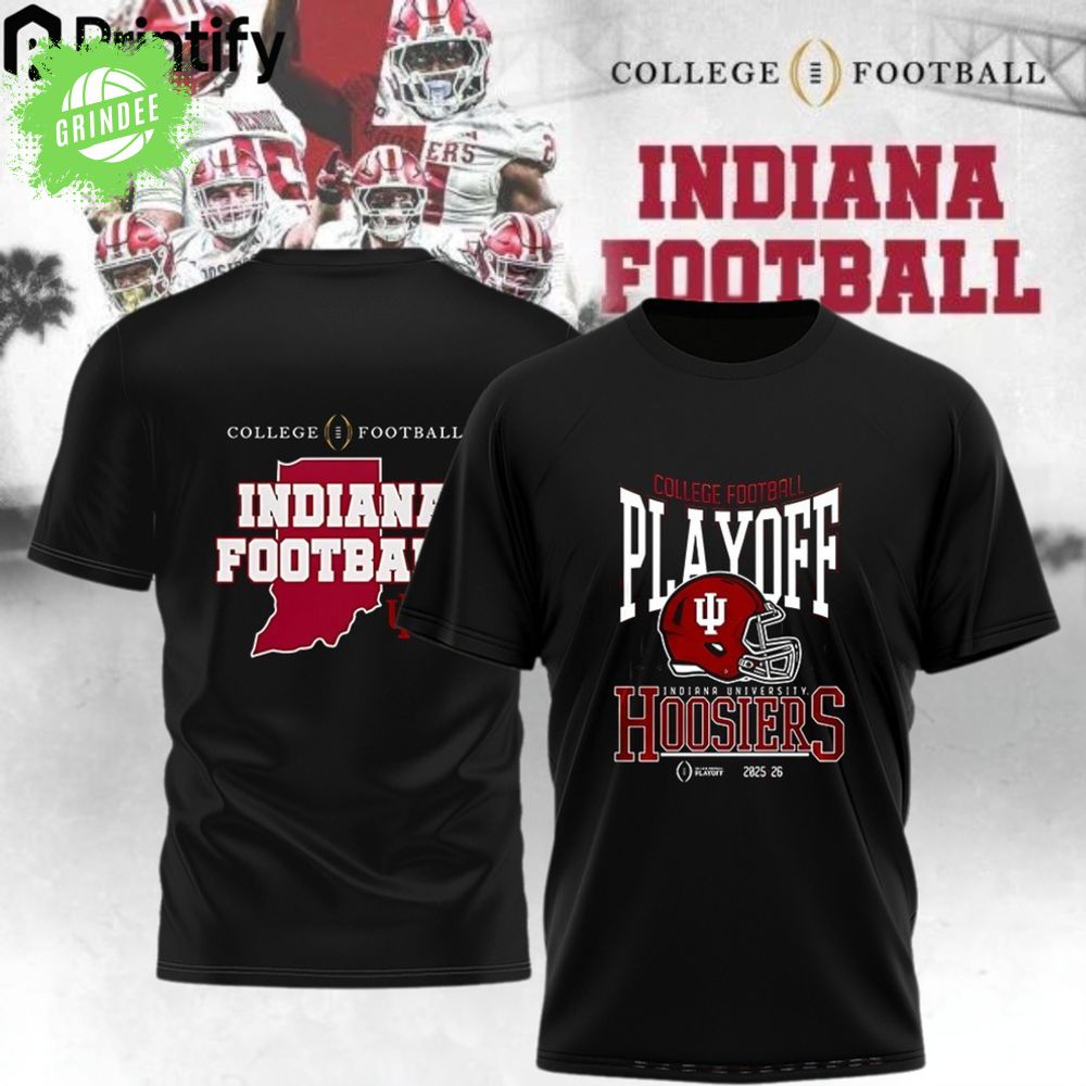 NEW!! Indiana 2025-2026 College Football Playoff T-Shirt NEW!! Indiana 2025-2026 College Football Playoff T-Shirt
