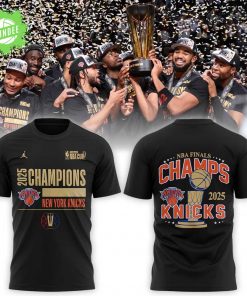 NY Knicks Emirates NBA Cup 2025 Champions Black Shirt