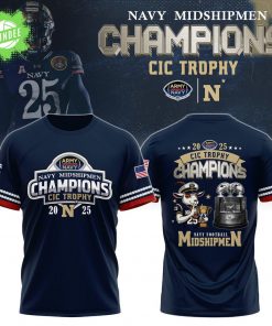 Navy Midshipmen – Back-to-Back CIC Trophy Champions 2025 Shirt