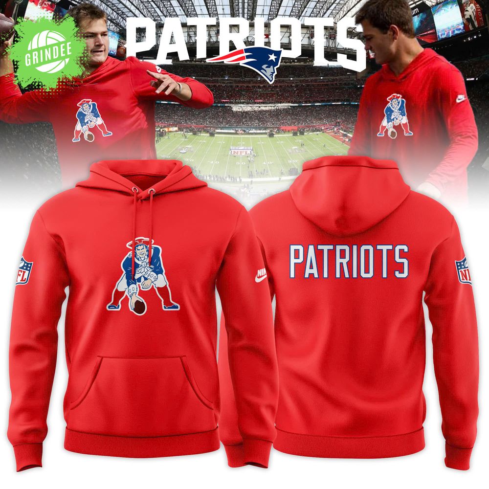 New England Patriots Classic Logo Hoodie – Red New England Patriots Classic Logo Hoodie – Red