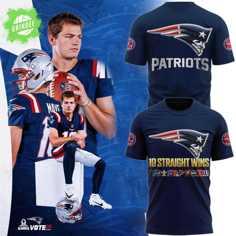 New England Patriots TEN wins in a row for the Pats T-shirt New England Patriots TEN wins in a row for the Pats T-shirt