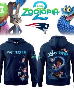 New England Patriots Zootopia 2 Hopp And Wilde 2025 Christmas-3D Unisex Hoodie