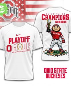 Ohio State Buckeyes | Premium NCAA Built to Be Champions 3D T-Shirt