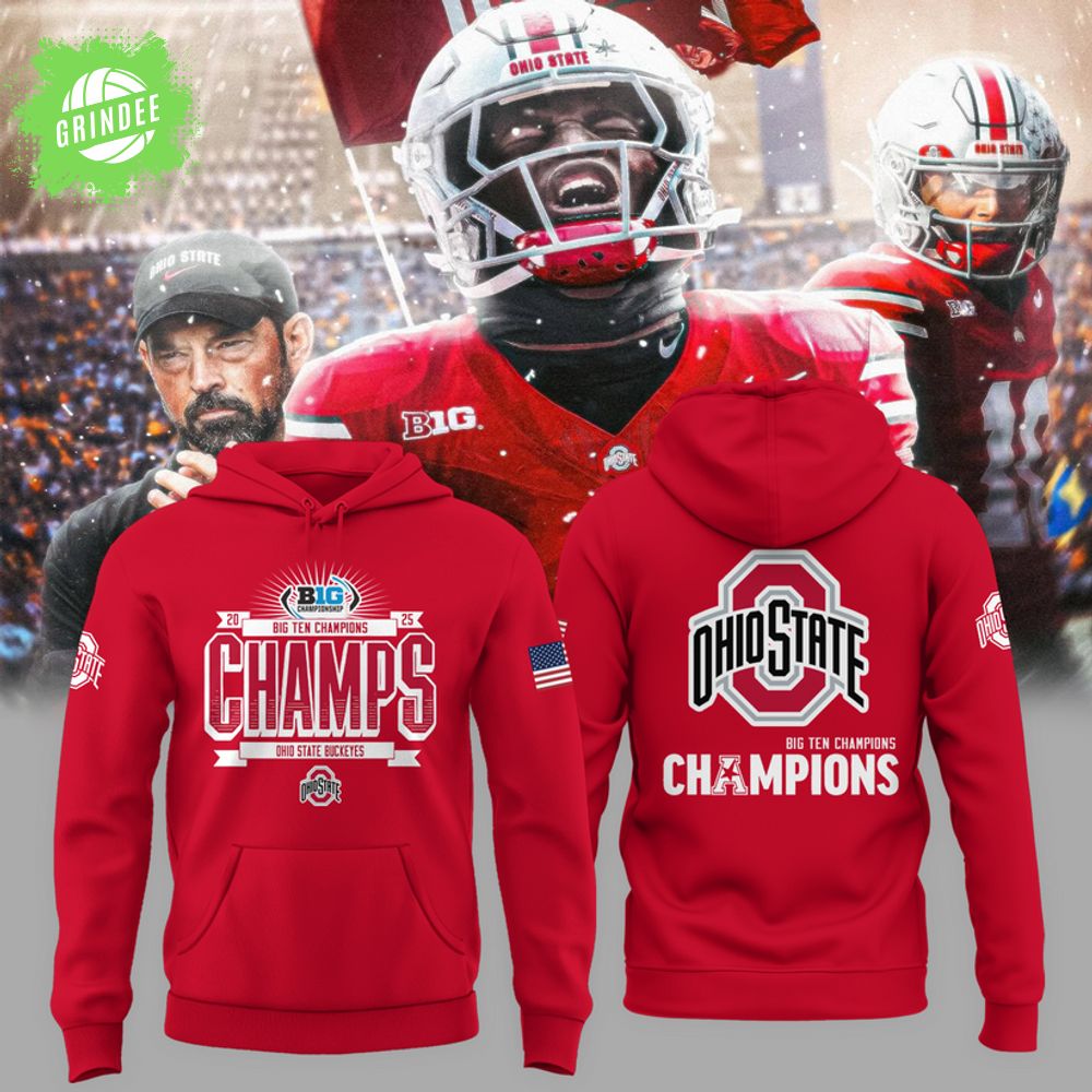 Ohio State Buckeyes Red Hoodie- We Are Champions 2025 Ohio State Buckeyes Red Hoodie- We Are Champions 2025