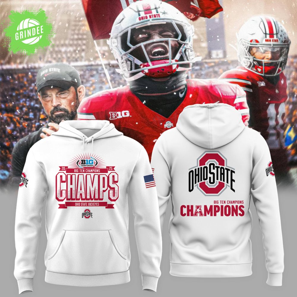 Ohio State Buckeyes White Hoodie - We are champions 2025 Ohio State Buckeyes White Hoodie - We are champions 2025
