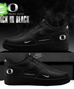 Oregon Ducks Back In Black 2025 Custom AF1 Sneaker