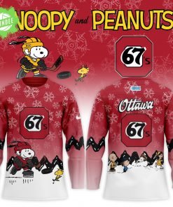 Ottawa 67’s Snoopy and Peanuts Combo Hockey Jersey