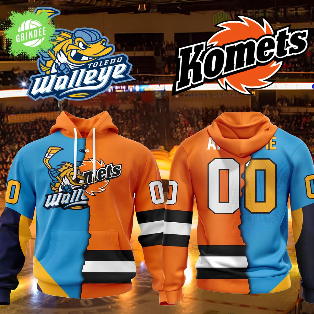 Personalized Toledo Walleye x Fort Wayne Komets Hoodie Hockey Team Apparel-3D Unisex Hoodie Personalized Toledo Walleye x Fort Wayne Komets Hoodie Hockey Team Apparel-3D Unisex Hoodie