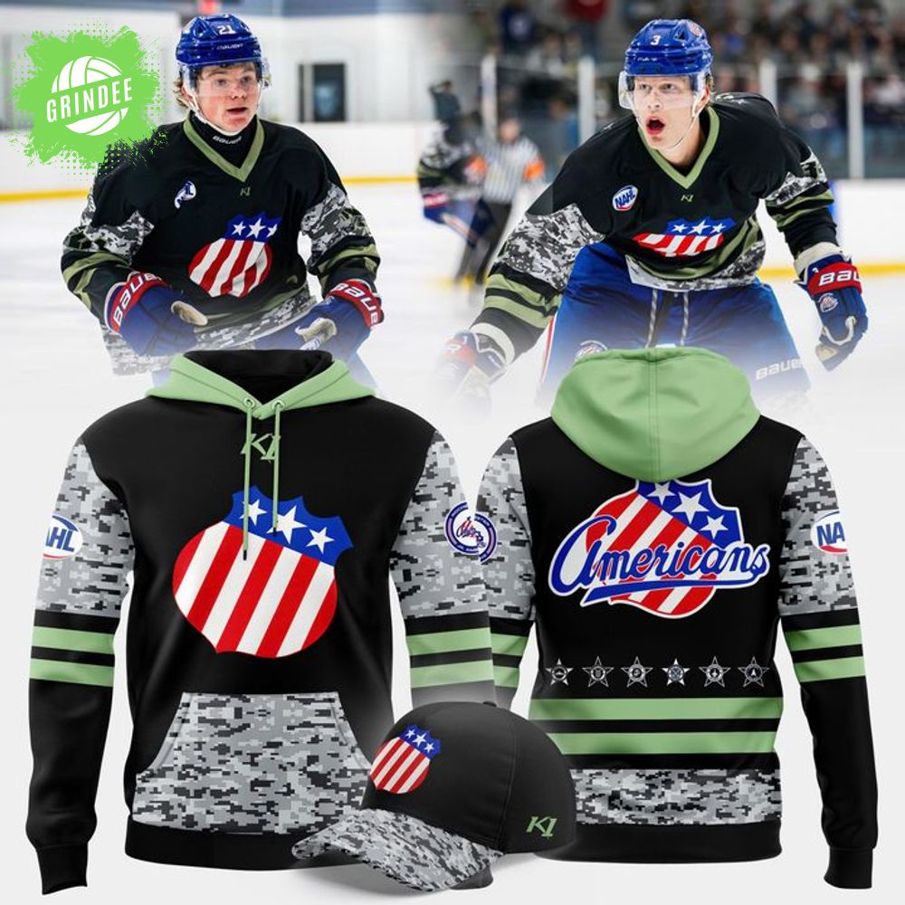 Rochester Jr. Americans 2025 Military Appreciation Hoodie Rochester Jr. Americans 2025 Military Appreciation Hoodie