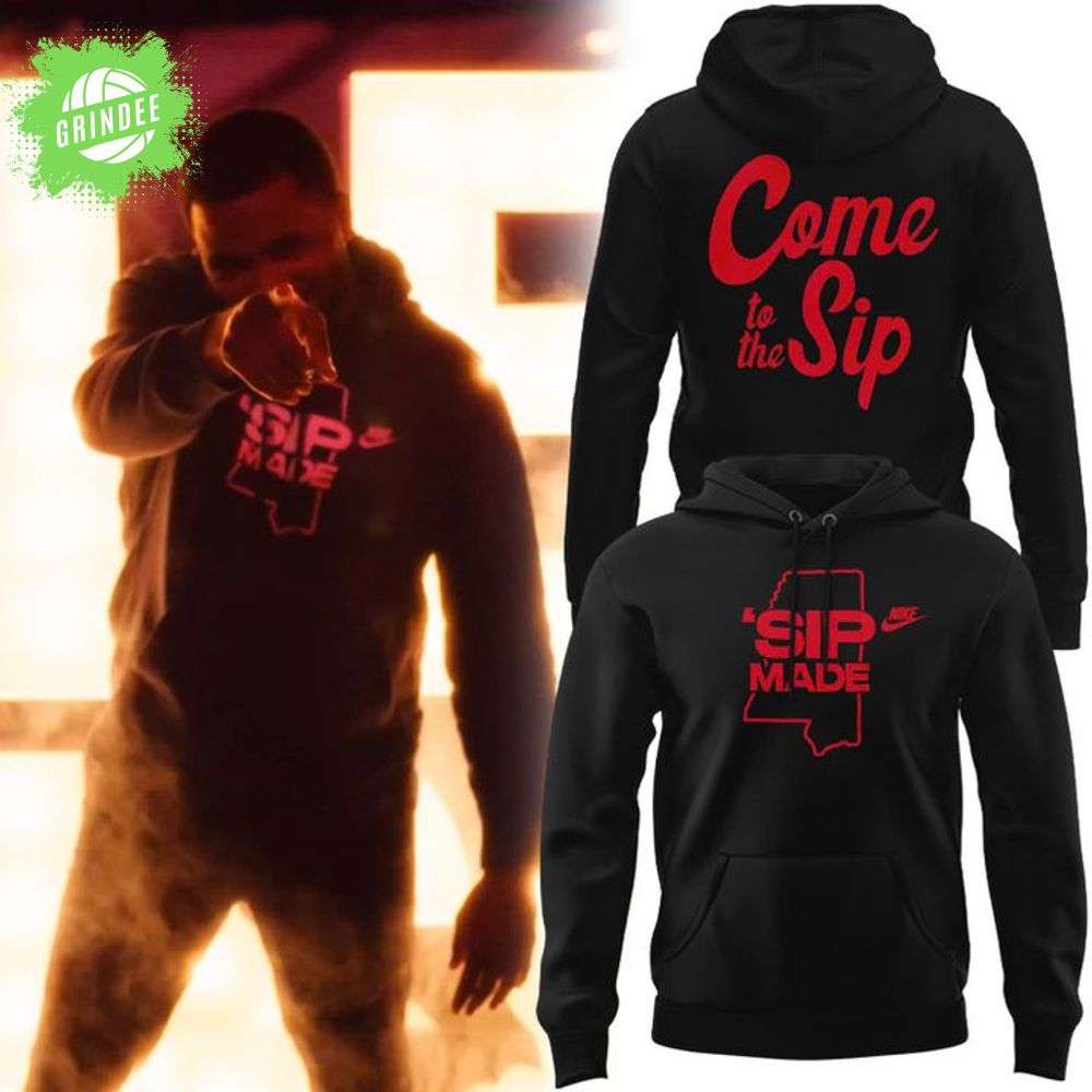Special 2025 Ole Miss "Sip Made" Black Hoodie Special 2025 Ole Miss "Sip Made" Black Hoodie