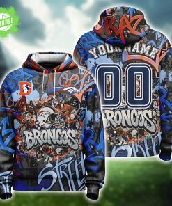 Special Edition Denver Broncos Graffiti Custom Hoodie-3D Unisex Hoodie