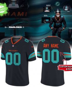 Special Edition Miami Dolphins 2025 Rivalries Custom Name Football Jersey