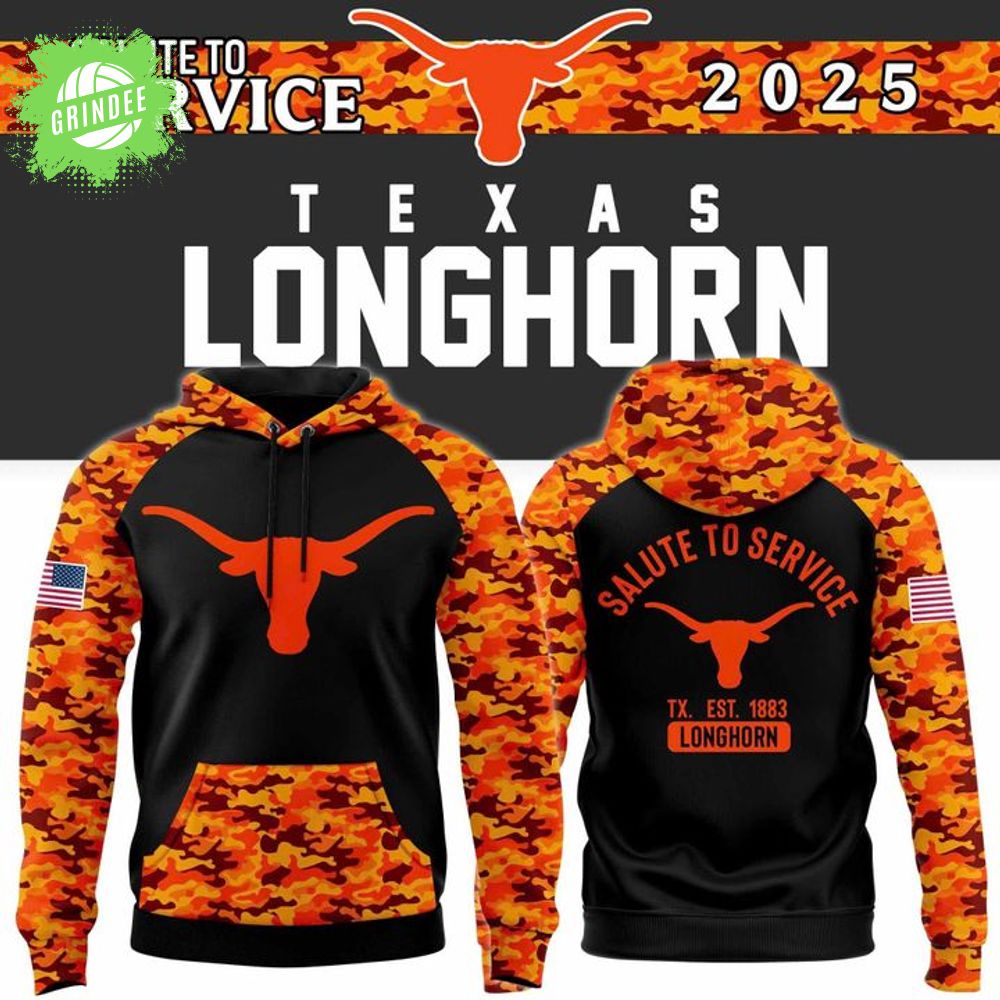 Special edition - Texas Longhorns Football 2025 Salute To Service Hoodie Special edition - Texas Longhorns Football 2025 Salute To Service Hoodie