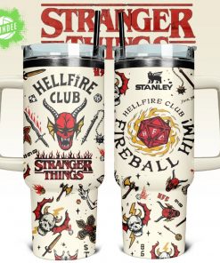 Stranger Things Custom Stanley Quencher 40oz Stainless Steel Tumbler With Handle