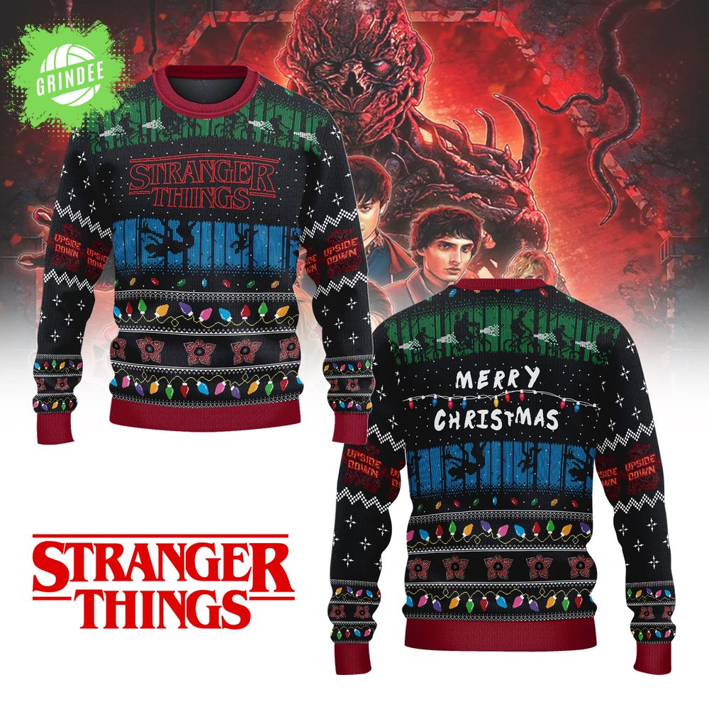 Stranger Things Ugly Christmas Sweater Gift For Fans Stranger Things Ugly Christmas Sweater Gift For Fans