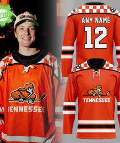 Tennessee Ice Hockey Chuck-A-Puck Uniform V2 Hockey Jersey Custom Name, Number