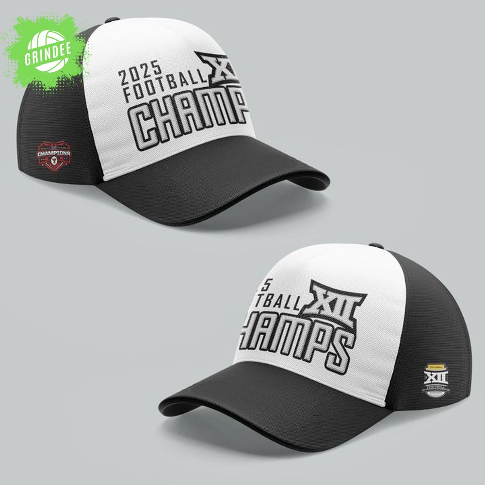 Texas Tech Football Big 12 Football Champions T-shirt 2025 - White Texas Tech Football Big 12 Football Champions T-shirt 2025 - White