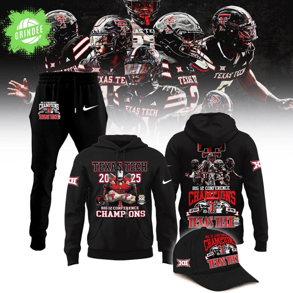 Texas Tech Red Raiders 2025 CHAMPIONS Big12 Football Combo Hoodie Texas Tech Red Raiders 2025 CHAMPIONS Big12 Football Combo Hoodie