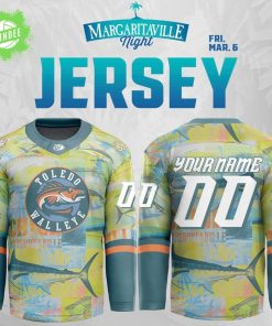 Toledo Walleye Hockey Margaritaville Special jersey 2025