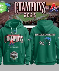Tulane Football 2025 American Conference Champs Hoodie