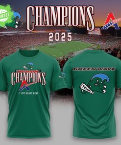 Tulane Football 2025 American Conference Champs Tshirt