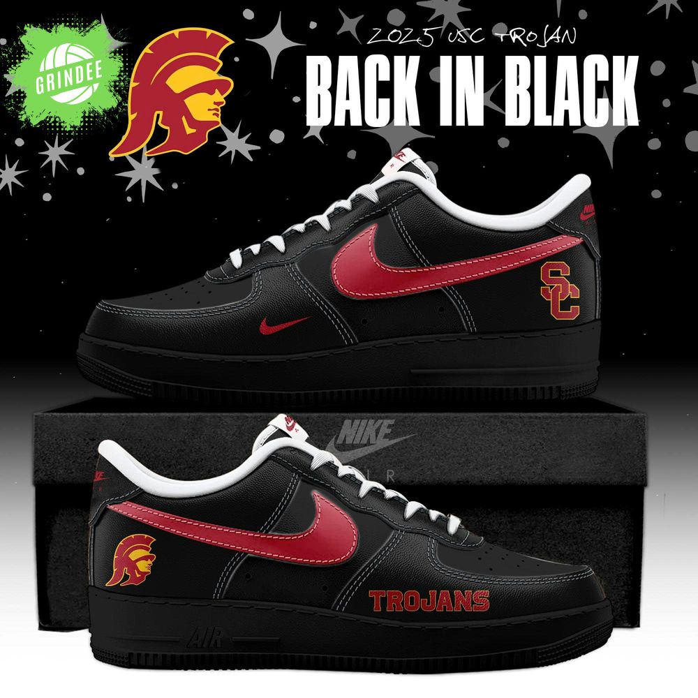USC Trojans Back In Black 2025 Special Edition AF1 Sneakers USC Trojans Back In Black 2025 Special Edition AF1 Sneakers