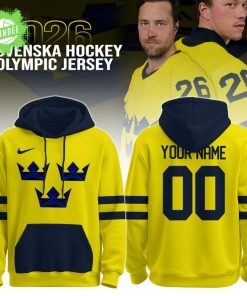 Unisex Sweden Olympic 2026 National Ice Hockey Team Hoodie
