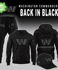 Washington Commanders 2025 Back In Black Limited Edition Combo Hoodie