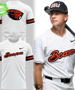 White Oregon State Beavers Baseball Classic Wordmark T-Shirt – Special Edition