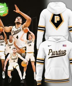 White Purdue Basketball Classic Wordmark Hoodie – Special Edition