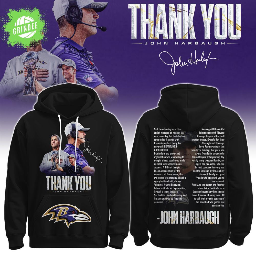 BAL Ravens Coach “John Harbaugh” Appreciation Hoodie BAL Ravens Coach “John Harbaugh” Appreciation Hoodie