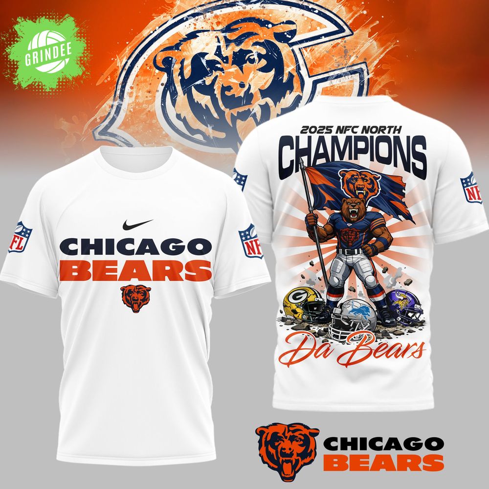 Chicago Bears | Premium NFL NFC South Champions Super Bowl 3D Shirt Chicago Bears | Premium NFL NFC South Champions Super Bowl 3D Shirt