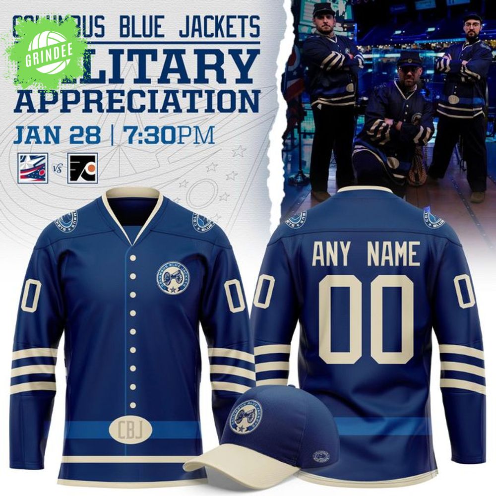 Columbus Blue Jackets 2026 Military Appreciation Night Jersey Columbus Blue Jackets 2026 Military Appreciation Night Jersey