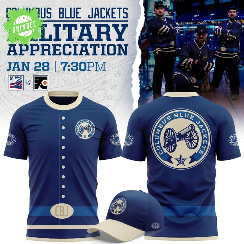 Columbus Blue Jackets 2026 Military Appreciation Night T-shirt Columbus Blue Jackets 2026 Military Appreciation Night T-shirt
