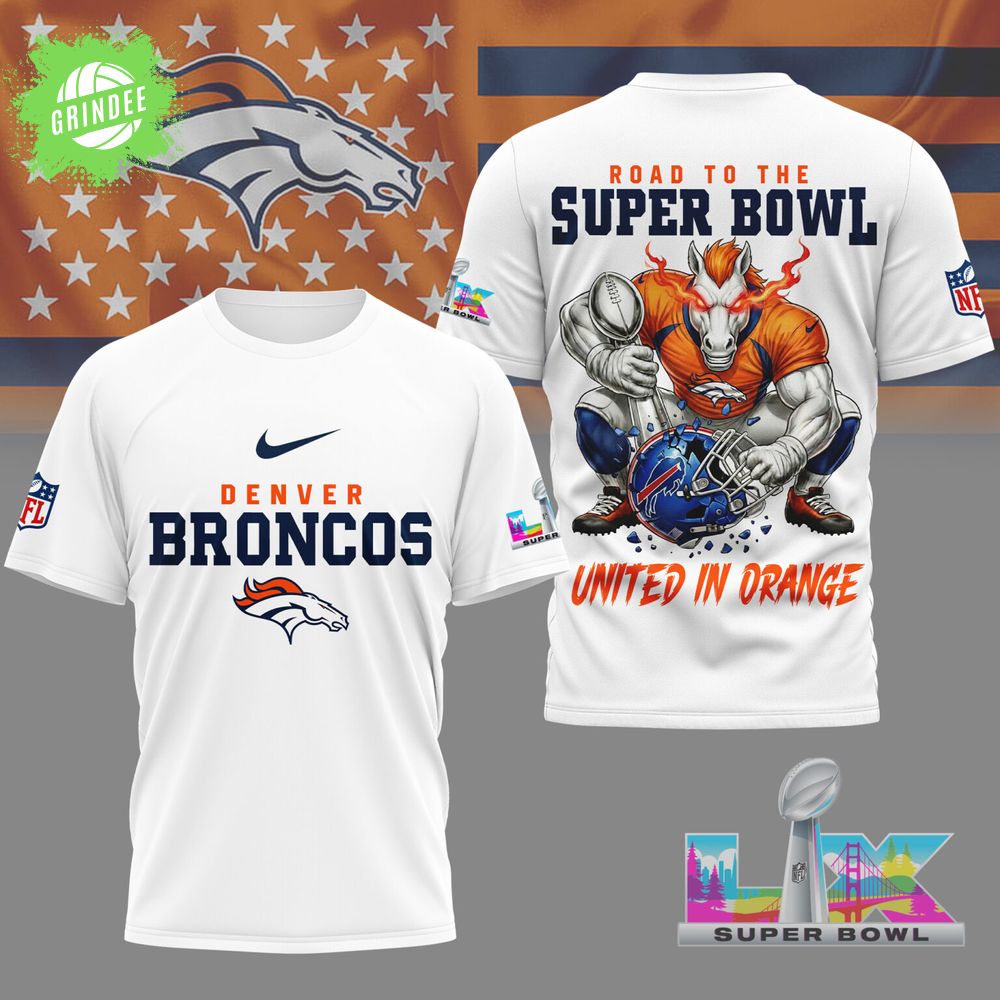 Denver Broncos | Premium NFL Road To Super Bowl 3D Shirt Denver Broncos | Premium NFL Road To Super Bowl 3D Shirt