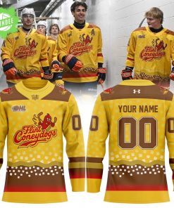 Flint Firebirds Coneydogs Uniform 2026 Hockey Jersey Custom Name, Number