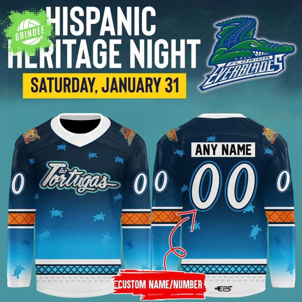 Florida Everblades 2026 Hispanic Heritage Night Jersey Florida Everblades 2026 Hispanic Heritage Night Jersey