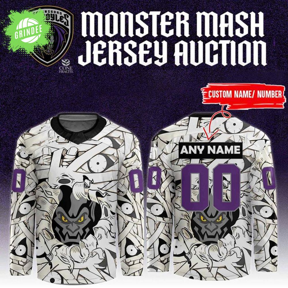 Greensboro Gargoyles BOO-tiful game-worn Monster Mash Jersey Greensboro Gargoyles BOO-tiful game-worn Monster Mash Jersey