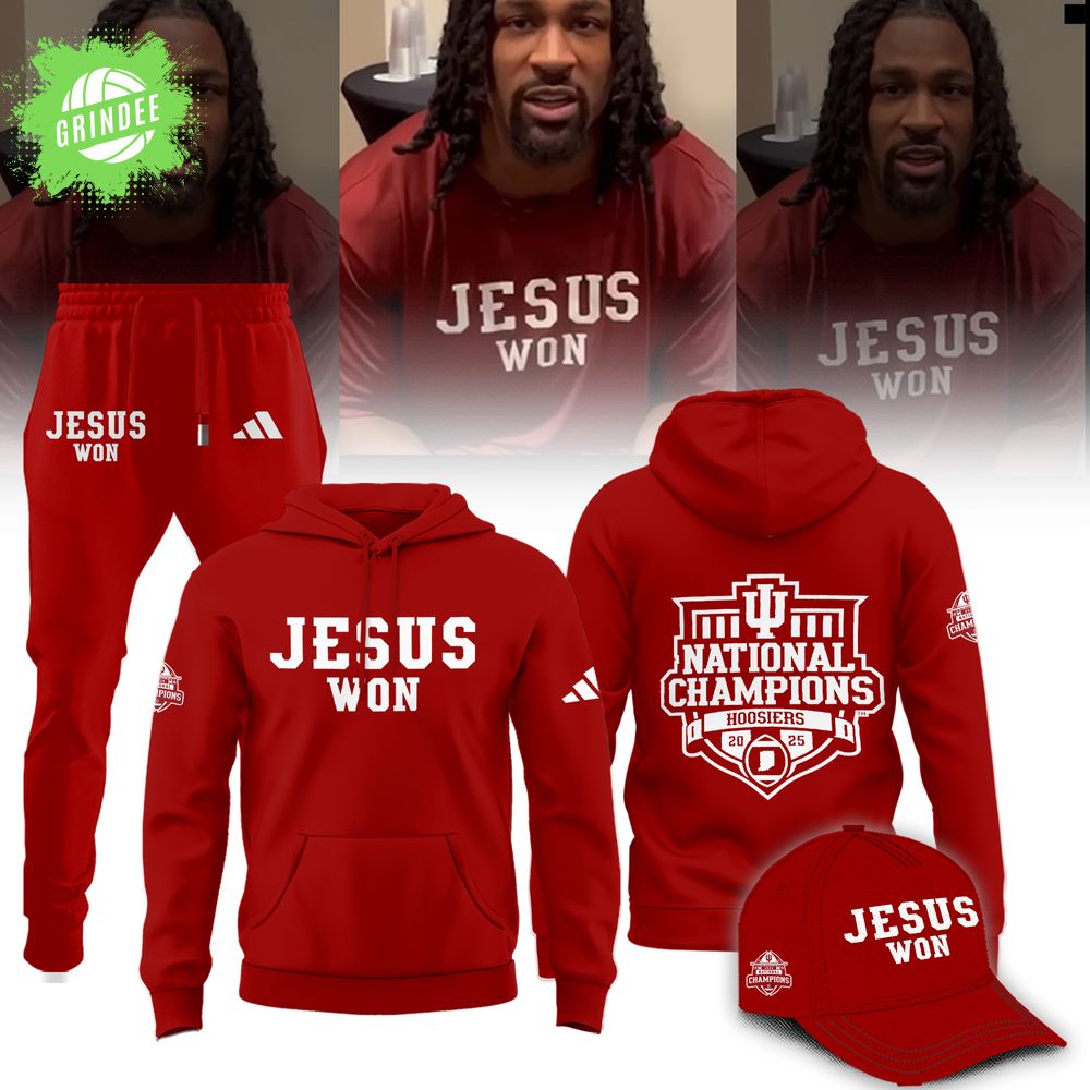 Indiana Hoosiers ” Jesus Won” 2025 National Champions Limited Edition Shirt Indiana Hoosiers ” Jesus Won” 2025 National Champions Limited Edition Shirt