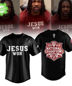 Indiana Hoosiers ” Jesus Won” 2026 National Champions Limited Jersey