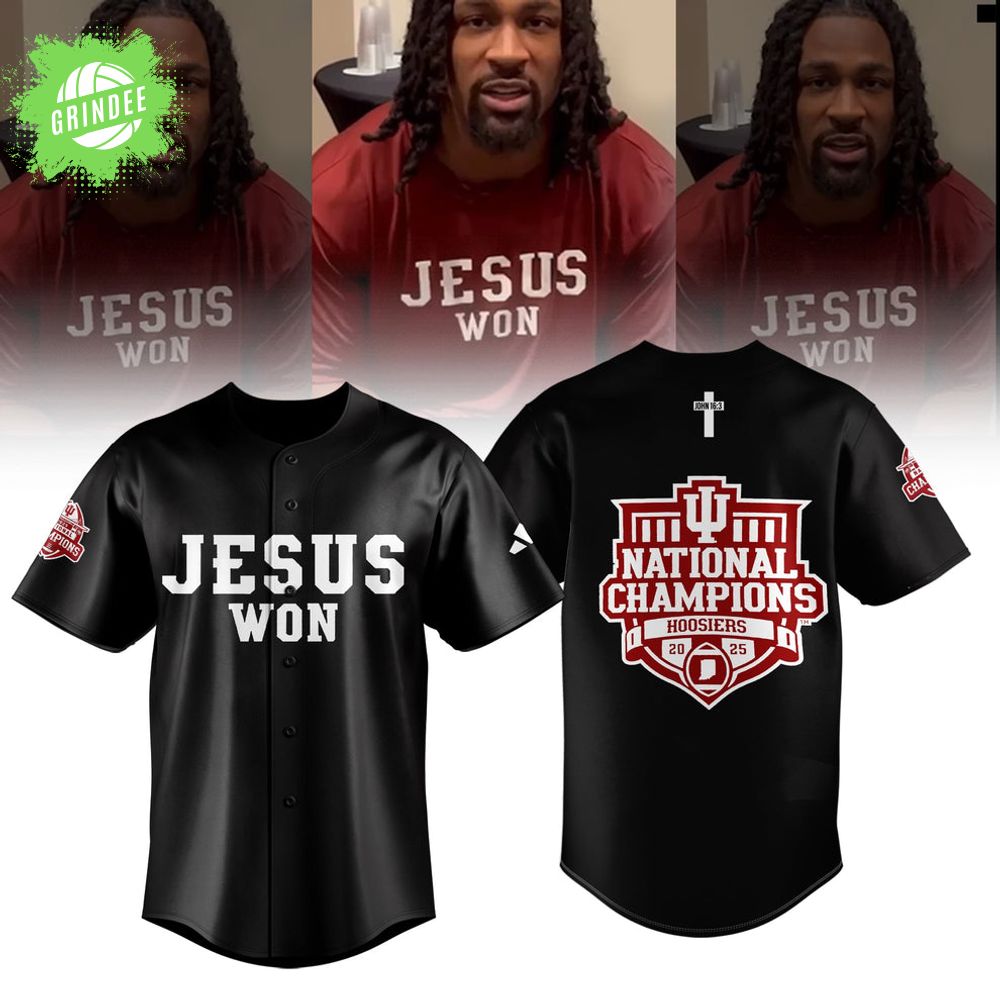 Indiana Hoosiers ” Jesus Won” 2026 National Champions Limited Jersey Indiana Hoosiers ” Jesus Won” 2026 National Champions Limited Jersey