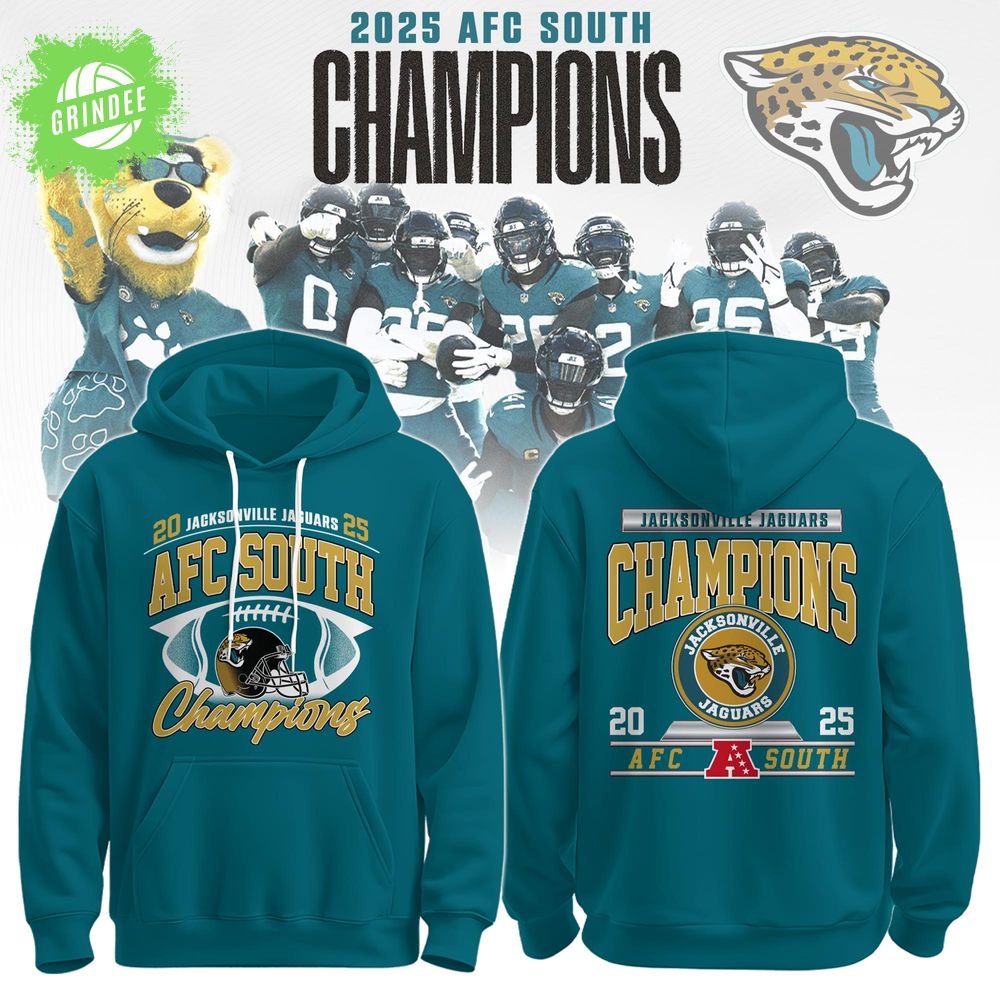 Jacksonville Jaguars 2025 AFC South Champions Hoodie Jacksonville Jaguars 2025 AFC South Champions Hoodie