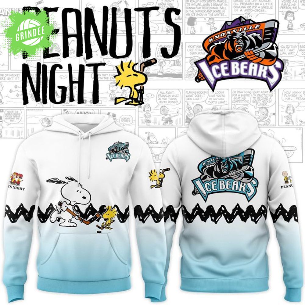 Knoxville Ice Bears Peanuts Night Hoodie Knoxville Ice Bears Peanuts Night Hoodie